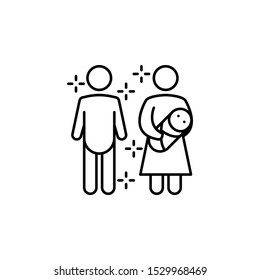 Christianity baptism family man woman icon. Element of christianity icon