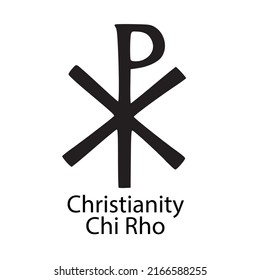 Christianity chi rho symbol. Religion  conception