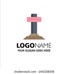 Christianity cross, easter Business Logo Template. Flat Color
