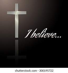 Christianity cross religion concept design background. Vector illustration.
