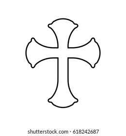 Ornate Christian Cross Vector Stock Vector (royalty Free) 245088538