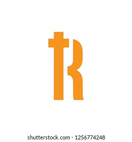 Christianity Cross TR Initial Letter