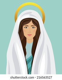 Christianity design over blue background, vector illustration