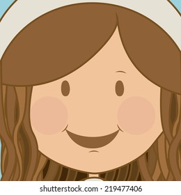 Christianity design over blue background, vector illustration