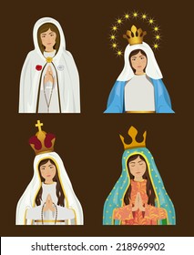Christianity design over brown background, vector illustration