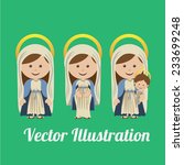 Christianity design over green background, vector illustration.