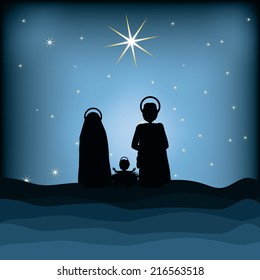 Christianity design over landscape background, vector illustration