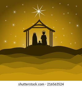 Christianity design over landscape background, vector illustration