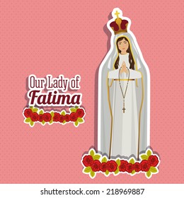 Christianity design over pink background, vector illustration