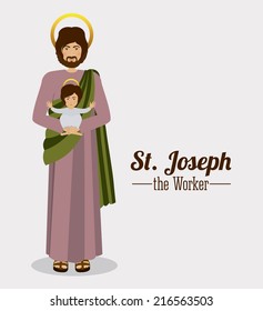 Christianity design over white background, vector illustration