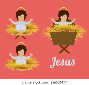 Christianity design over white background, vector illustration