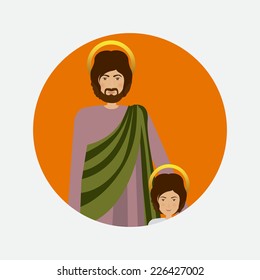 Christianity design over white background, vector illustration