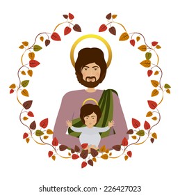 Christianity design over white background, vector illustration