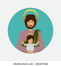 Christianity design over white background, vector illustration