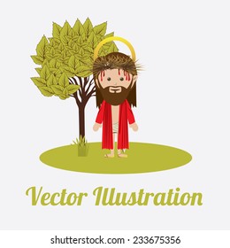 Christianity  design over white background, vector illustration.