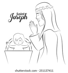 christianity design over white background, vector illustration.