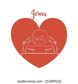 Christianity design over white background, vector illustration.