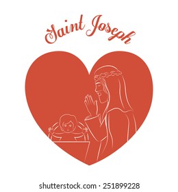 Christianity design over white background, vector illustration.