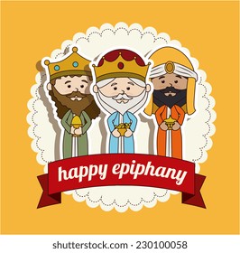 Christianity  design over yellow background, vector illustration