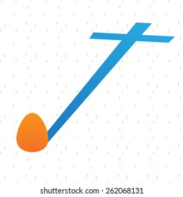 Christianity and Easter egg cross of Jesus