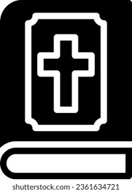 christianity glyph icon illustration vector