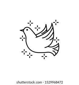 Christianity holy ghost dove icon. Element of christianity icon