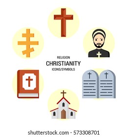Christianity icon set