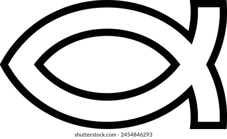 christianity icon. Thin linear style design isolated on white background