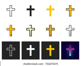 christianity icon vector isolated