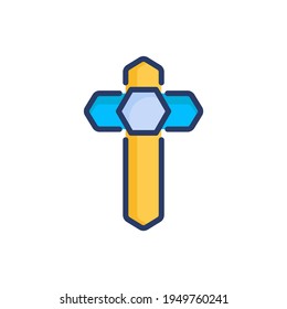 Icono de cristiandad en vector. Logotipo