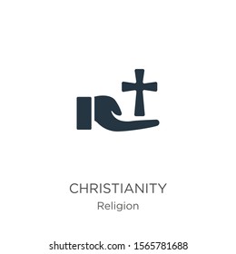 Christianity icon vector. Trendy flat christianity icon from religion collection isolated on white background. Vector illustration can be used for web and mobile graphic design, logo, eps10