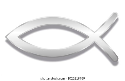 Christianity Jesus Fish Symbol Called Ichthus Stock Vector (Royalty ...