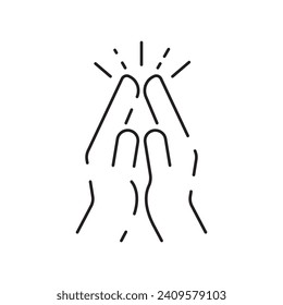 Christianity line icon. Vector religion related icons. Bible, church and cross or Jesus