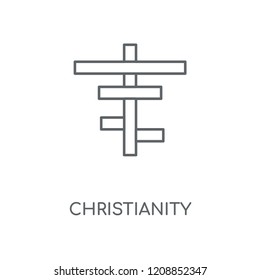 Christianity linear icon. Christianity concept stroke symbol design. Thin graphic elements vector illustration, outline pattern on a white background, eps 10.