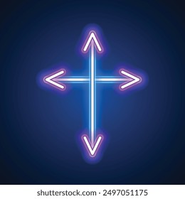 Christianity neon sign. Cross background design.