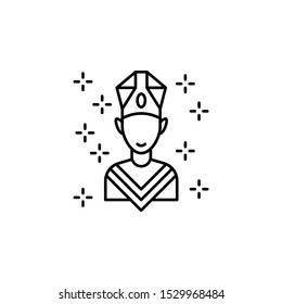 Christianity pope icon. Element of christianity icon