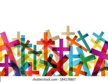 Christianity religion cross concept abstract background vector illustration