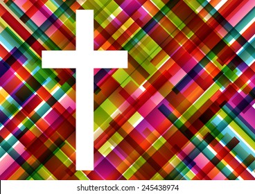 Christianity religion cross concept abstract background vector illustration
