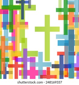 Christianity religion cross concept abstract background vector illustration