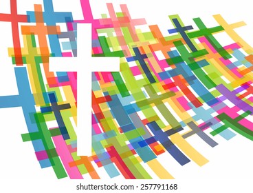 Christianity religion cross concept abstract background vector illustration