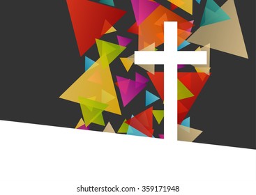 Christianity religion cross concept abstract background vector illustration