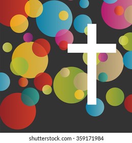 Christianity religion cross concept abstract background vector illustration