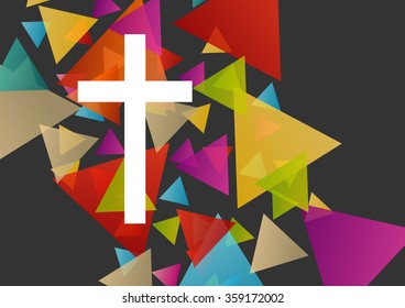 Christianity religion cross concept abstract background vector illustration