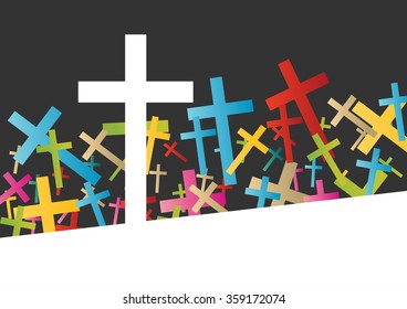 Christianity religion cross concept abstract background vector illustration