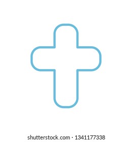 Christianity Religion Cross Outline Vector Icon