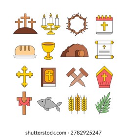 Christianity Religious Vector Elements Collection