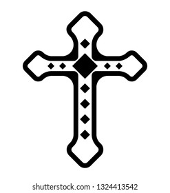 Christianity symbol glyph icon design 