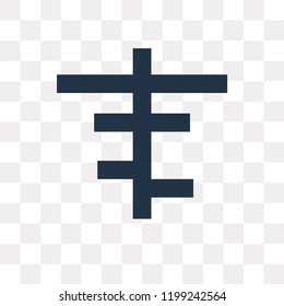 Christianity vector icon isolated on transparent background, Christianity transparency concept can be used web and mobile