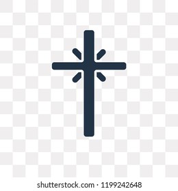 Christianity vector icon isolated on transparent background, Christianity transparency concept can be used web and mobile