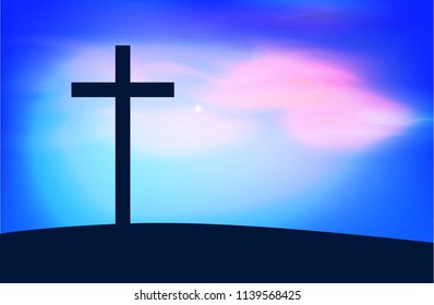 christianity, vector illustration, background, christian cross